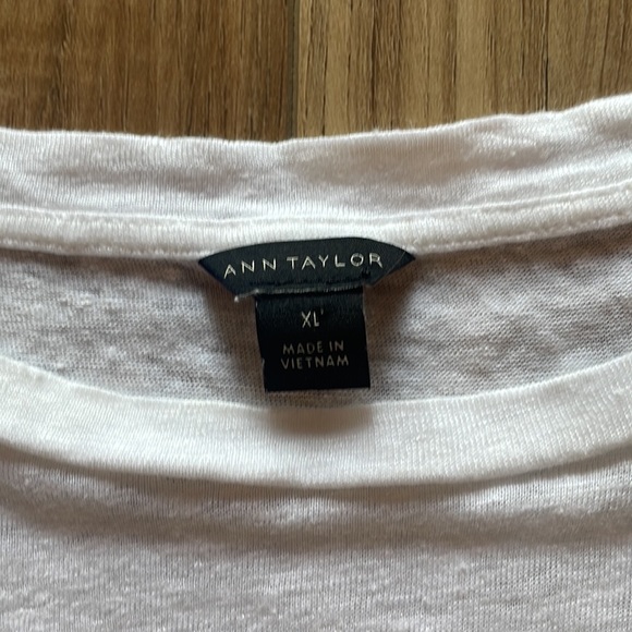 Ann Taylor Cutout Pure Linen Tee - Picture 6 of 10